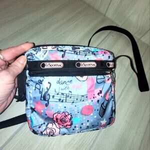 Le Sportsac Small Crossbody Bag Dance With Me Purse Pink Blue Black